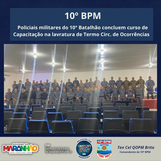 PMMA realiza Curso de Lavratura de Termo Circunstanciado de Ocorrência (TCO) para Policiais Militares em Pinheiro – MA