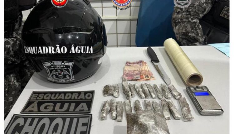 ESQUADRÃO ÁGUIA APREENDE DROGAS NO BAIRRO JOÃO DE DEUS EM SÃO LUÍS