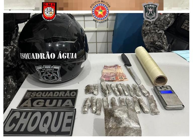 ESQUADRÃO ÁGUIA APREENDE DROGAS NO BAIRRO JOÃO DE DEUS EM SÃO LUÍS