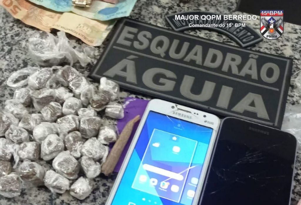 POLICIAIS MILITARES DO 15º APREENDEM DROGAS NA VILA PEDRO BRITO, EM BACABAL