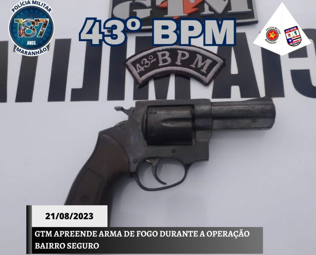 GTM APREENDE ARMA DE FOGO DURANTE OPERAÇÃO BAIRRO SEGURO