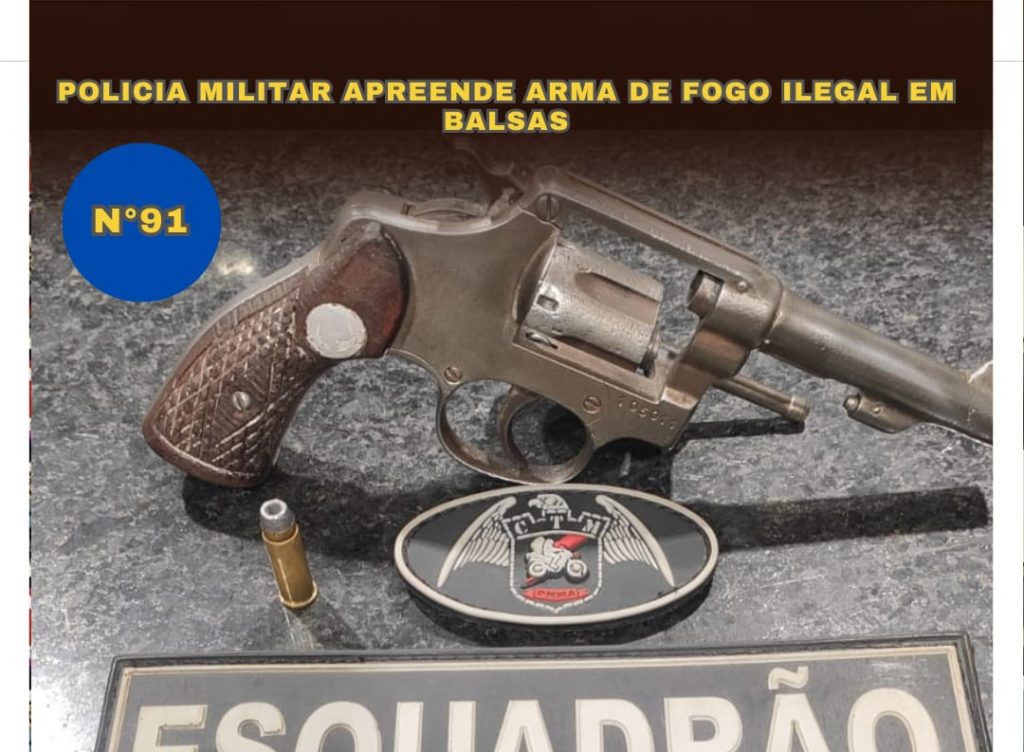 ESQUADRÃO ÁGUIA DO 4° BPM PRENDE INDIVÍDUO POR PORTE ILEGAL DE ARMA DE FOGO EM BALSAS