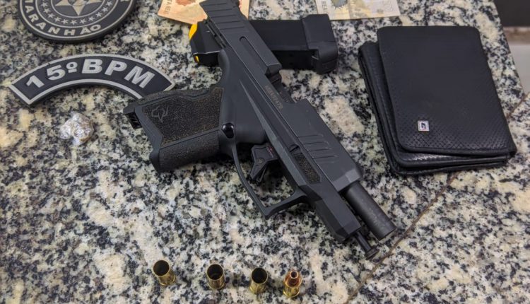 15º BPM: HOMEM É PRESO COM PISTOLA APÓS EFETUAR DISPAROS EM VIA PÚBLICA, EM BACABAL
