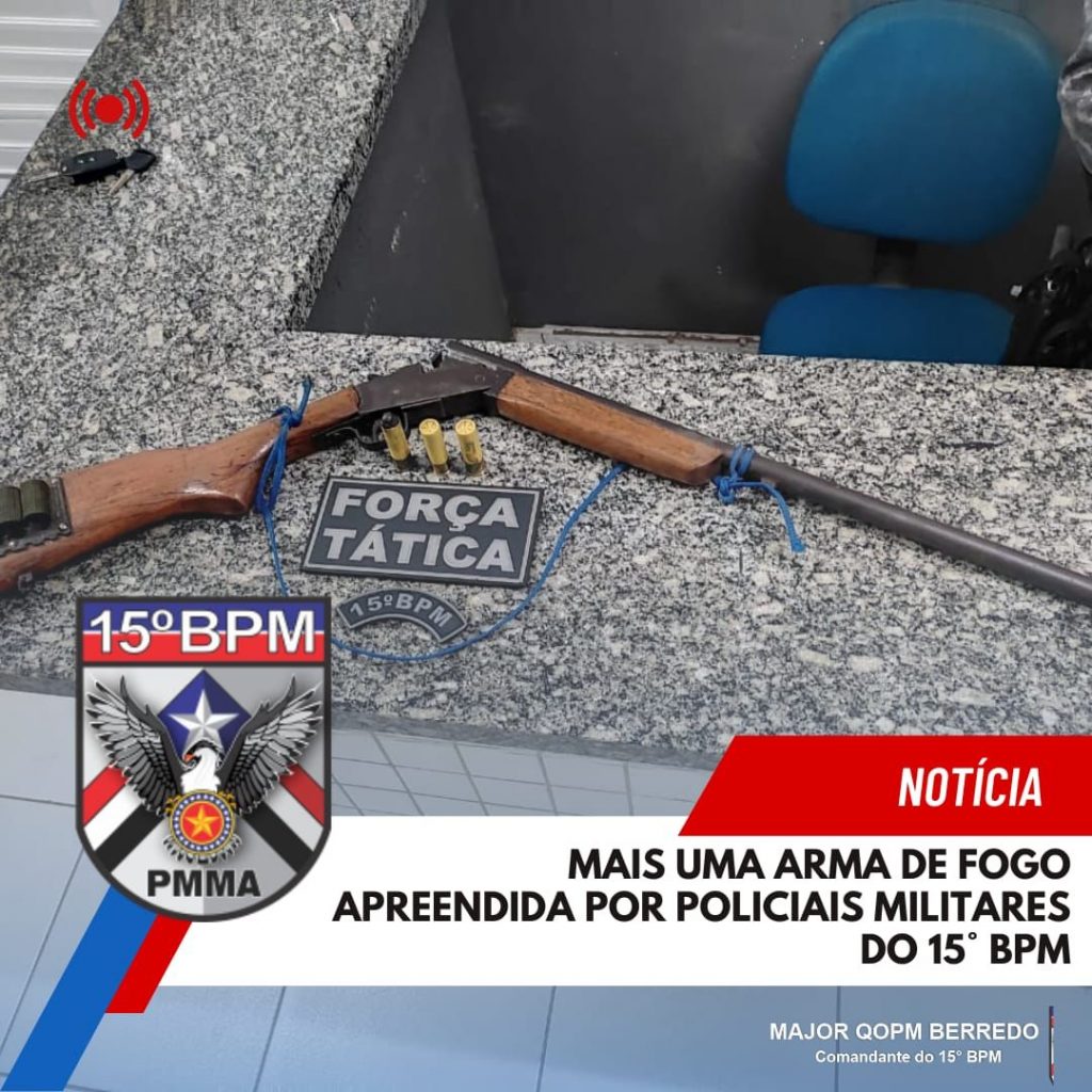 POLICIAIS MILITARES DO 15° BPM APREENDEM INDIVÍDUOS POR PORTE ILEGAL DE ARMA DE FOGO