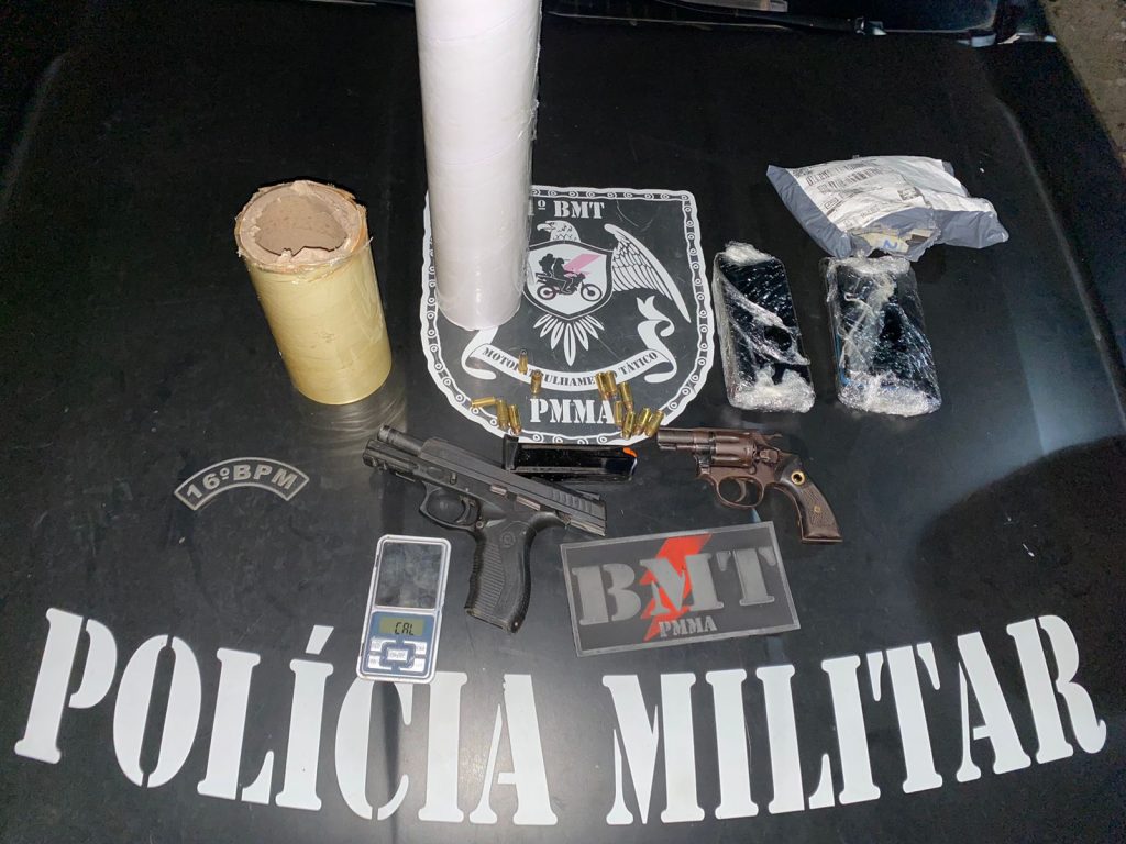 Duas armas de fogo e munições são apreendidas por policiais do 1⁰ BMT, na cidade de Urbano Santos