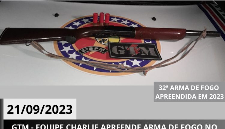 Polícia Militar apreende arma de fogo e simulacro no bairro da Cidade Operária