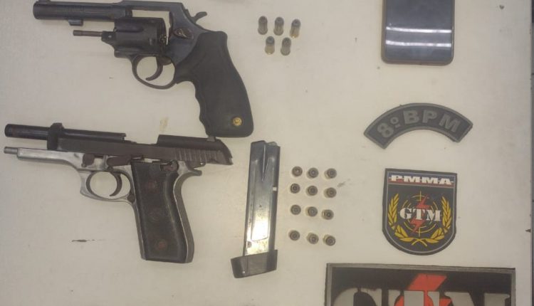 Polícia Militar prende trio com quatro armas de fogo no Vinhais