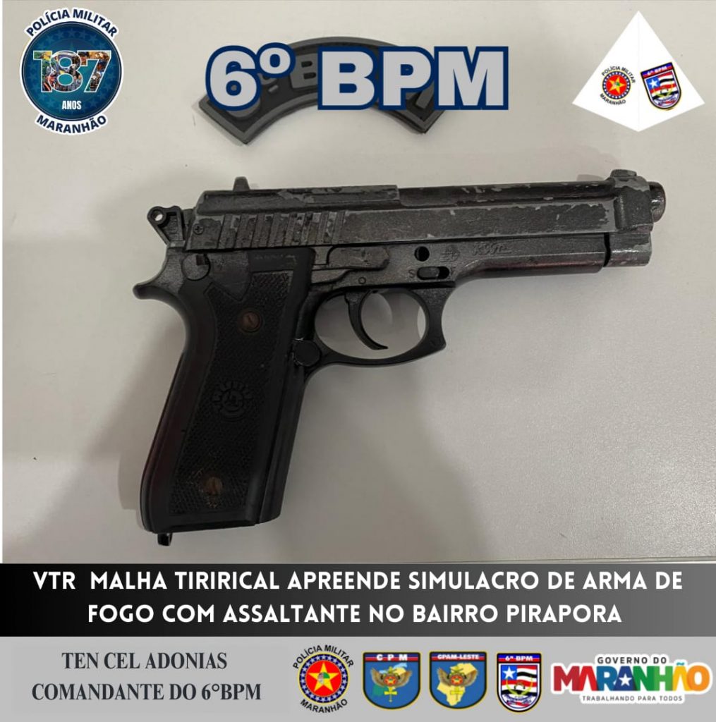 Polícia Militar prende assaltante com arma falsa no bairro da Pirapora em São Luís