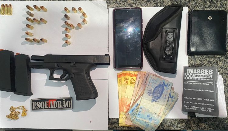 Polícia Militar prende homem por porte ilegal de arma de fogo na cidade de Santa Inês