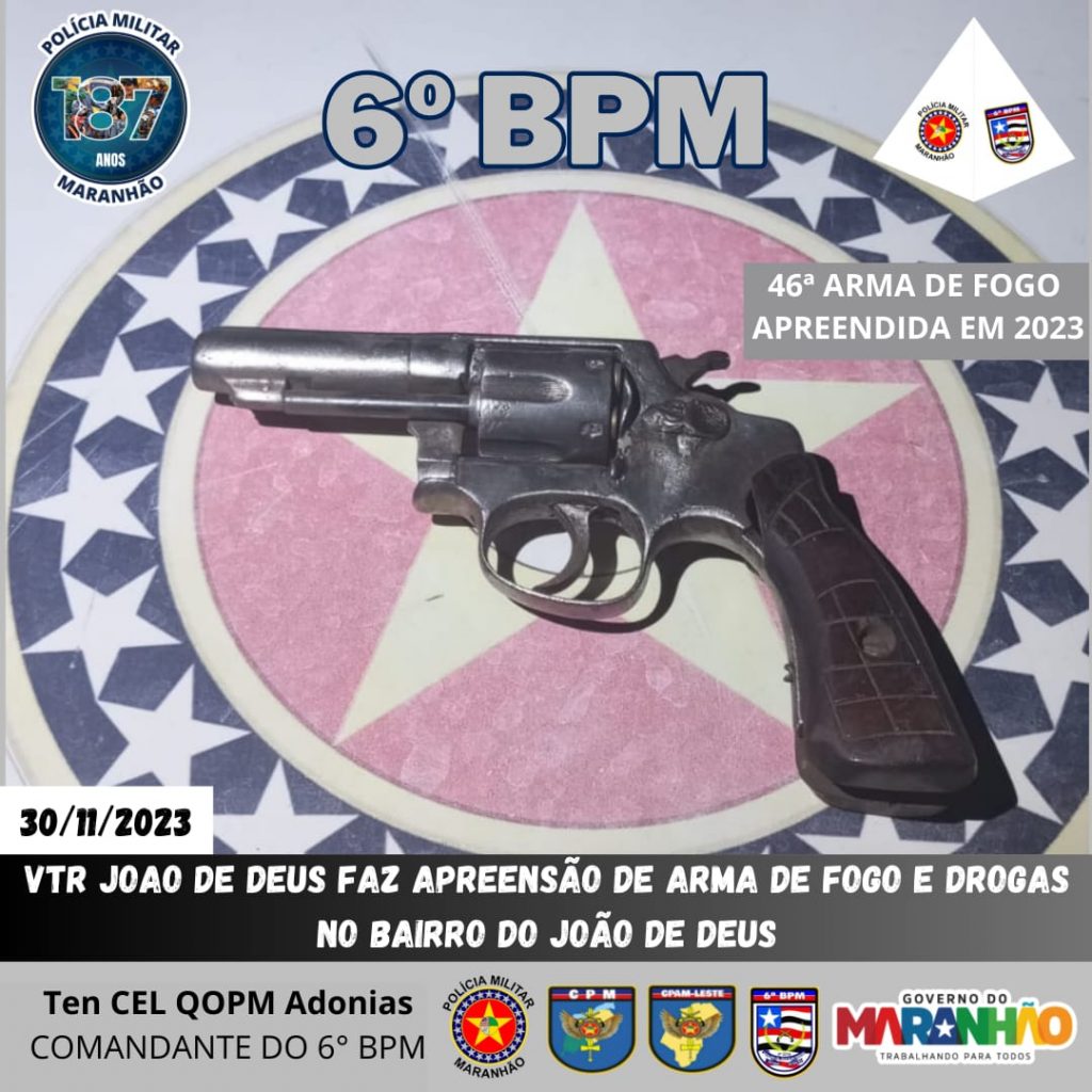 Polícia Militar retira de circulação mais uma arma de fogo das ruas de São Luís
