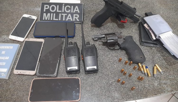 Polícia Militar prende quadrilha com duas armas de fogo na cidade de Santana do Maranhão