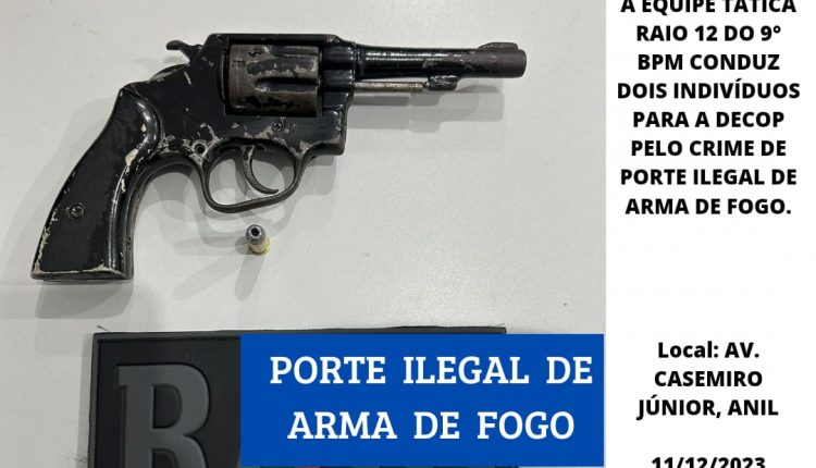 Polícia Militar prende dupla com arma de fogo no Bairro do Cruzeiro do Anil, em São Luís