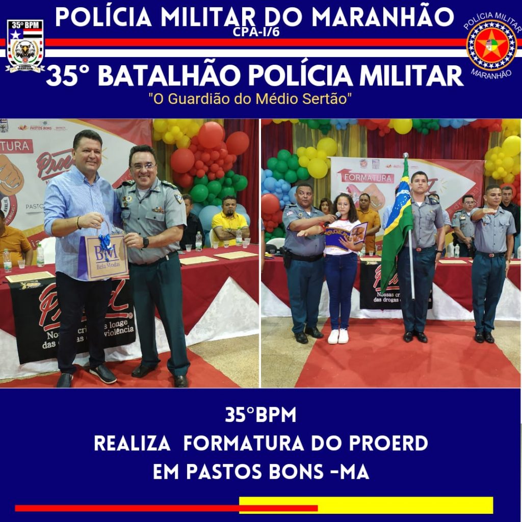 Polícia Militar forma 300 alunos do Proerd em Pastos Bons