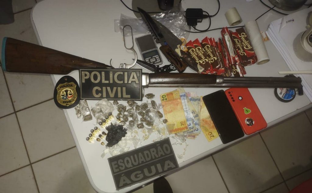 OPERAÇÃO DAS POLÍCIAS MILITAR E CIVIL TERMINA COM APREENSÃO DE DROGAS, MUNIÇÕES E UMA ARMA DE FOGO NA CIDADE DE PARAIBANO/MA