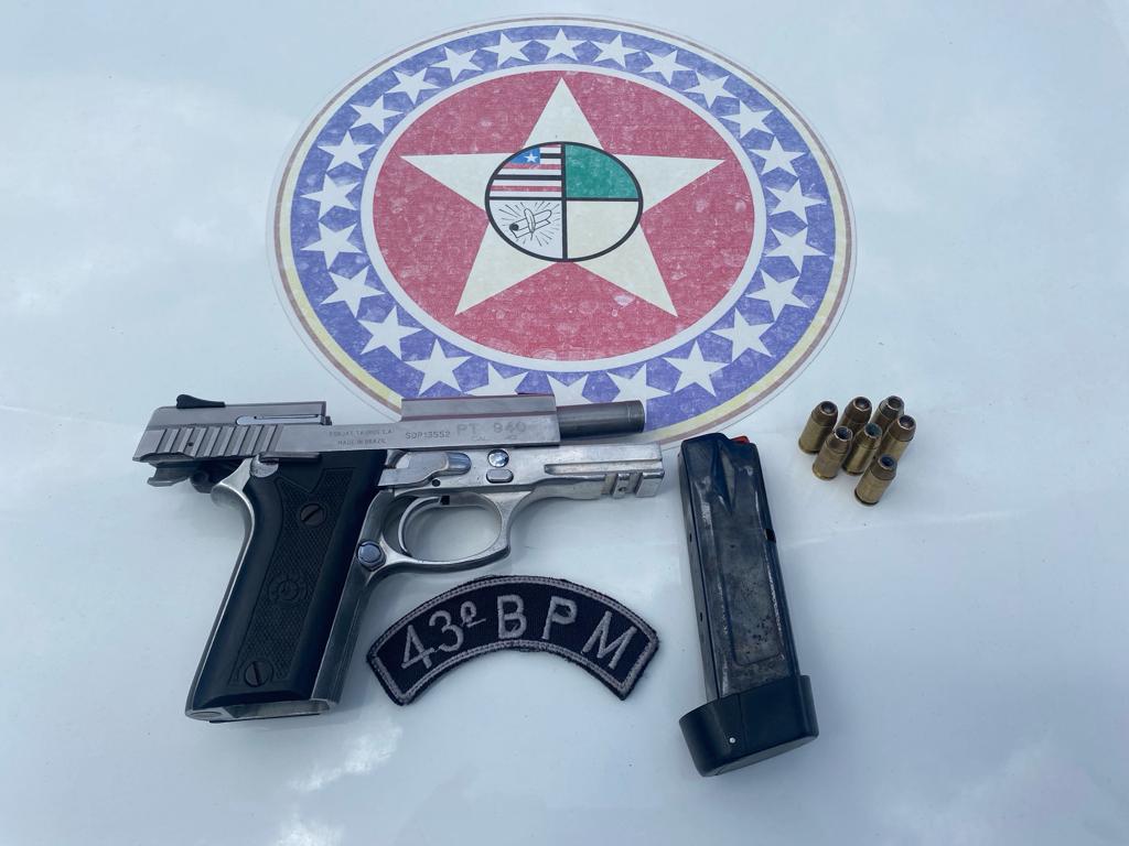 ARMA DE FOGO É APREENDIDA NO CRUZEIRO DE SANTA BÁRBARA