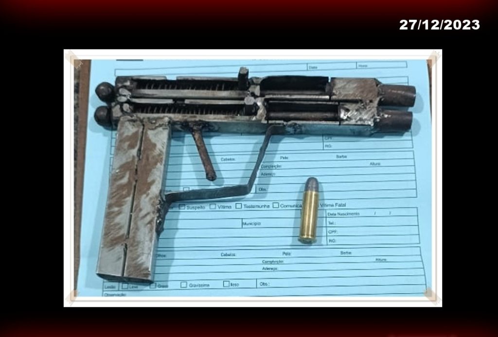 HOMEM É PRESO COM ARMA DE FABRICAÇÃO CASEIRA