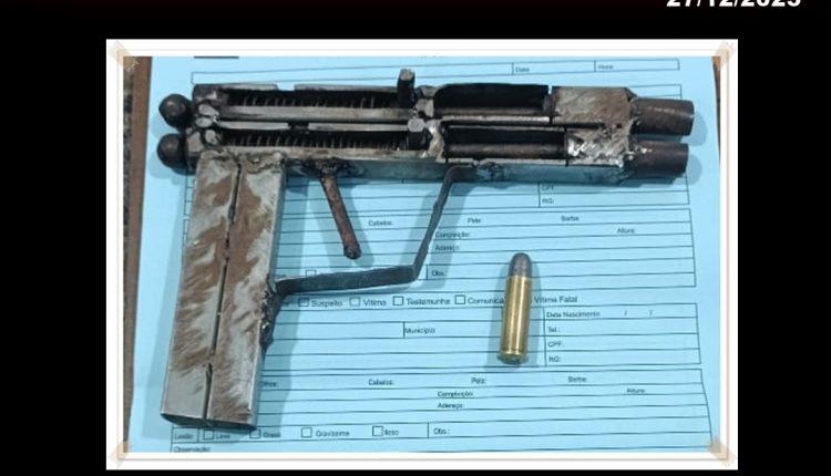 HOMEM É PRESO COM ARMA DE FABRICAÇÃO CASEIRA