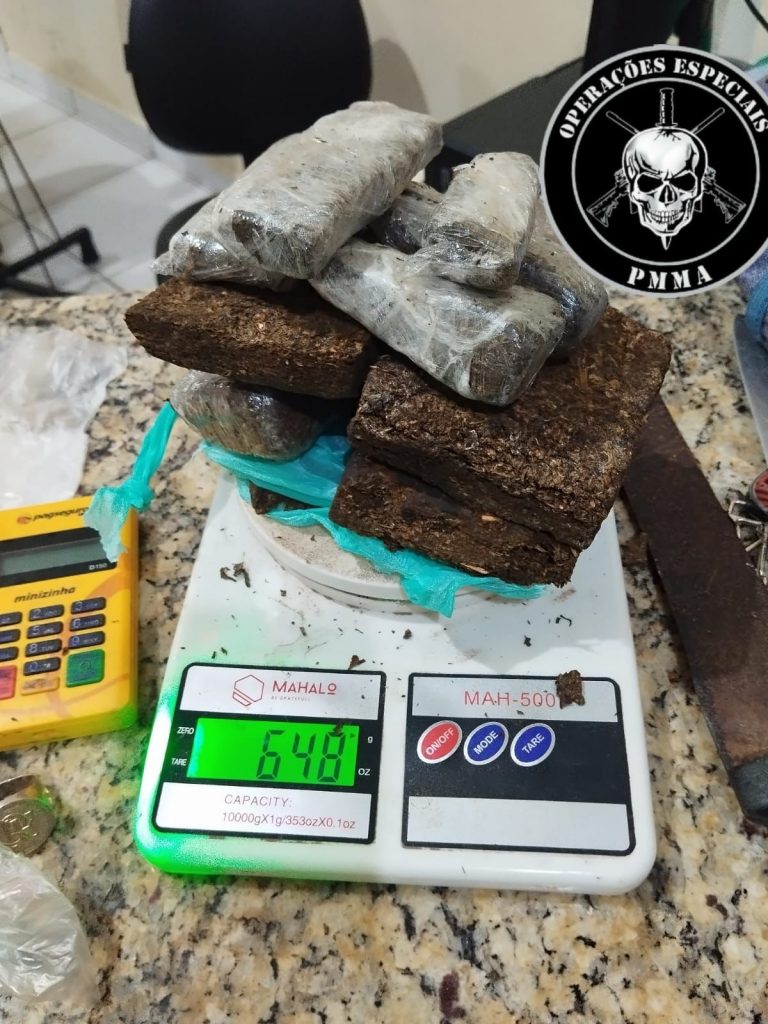 Operação Cidade Segura: Polícia Militar realiza prisão de homem suspeito de traficar entorpecentes e praticar assaltos em Caxias-MA.