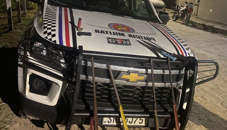 2º BPtur apreendem armas de fogo, facas e recuperam veículos durante ações preventivas nos municípios dos lençóis maranhenses