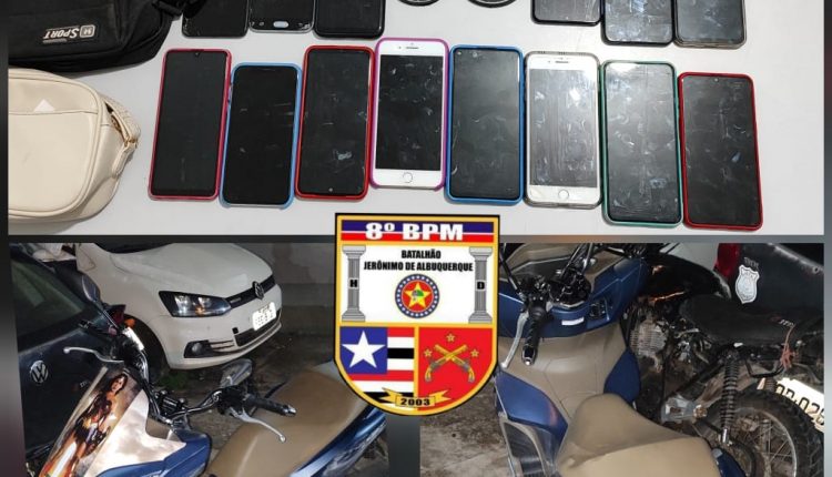 Ação da polícia militar apreende 22 celulares no bairro do Turu em São Luís