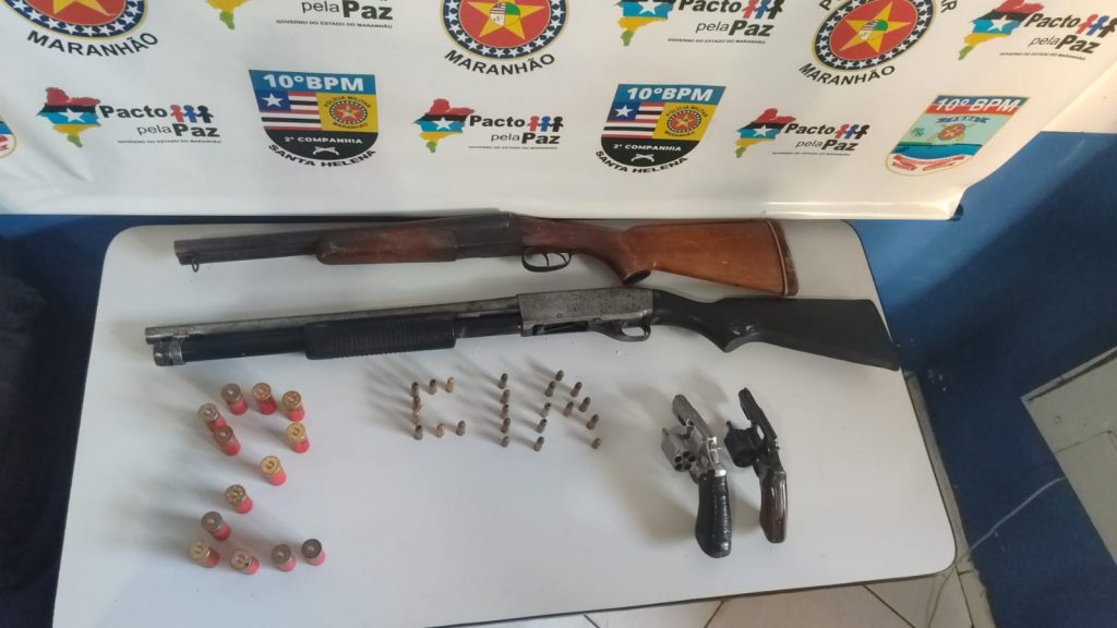 EM PINHEIRO PMMA REALIZA PRISÃO DE INDIVÍDUOS PORTE ILEGAL DE ARMA DE FOGO E ASSOCIAÇÃO CRIMINOSA