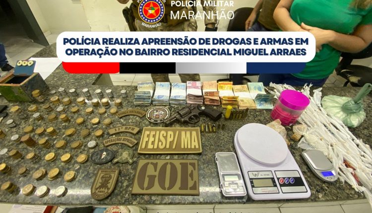Polícia realiza apreensão de drogas e armas em operação no Bairro Residencial Miguel Arraes