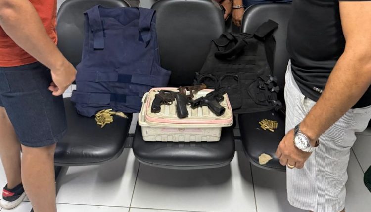 Policiais Militares de folga prendem trio com três armas de fogo e munições em São José de Ribamar
