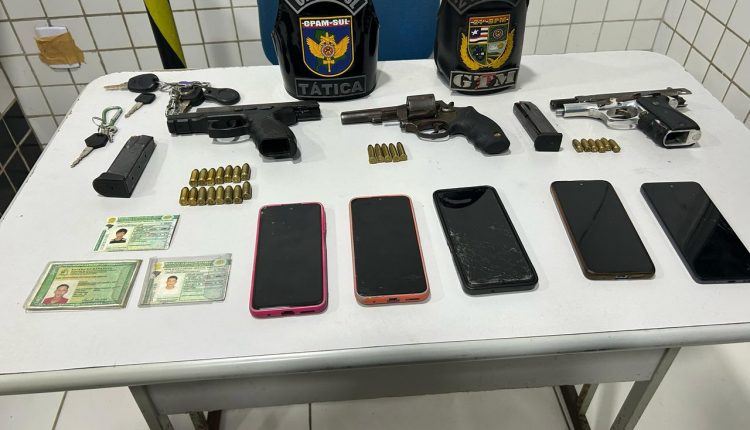 Operação Conjunta da PMMA resulta na prisão de seis suspeitos com armas e fogo e munições na região do Tibiri em São Luis