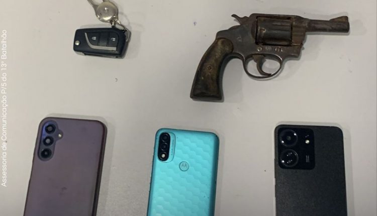 Polícia Militar prende suspeitos de roubo, apreende arma de fogo e recupera celular em São Luís