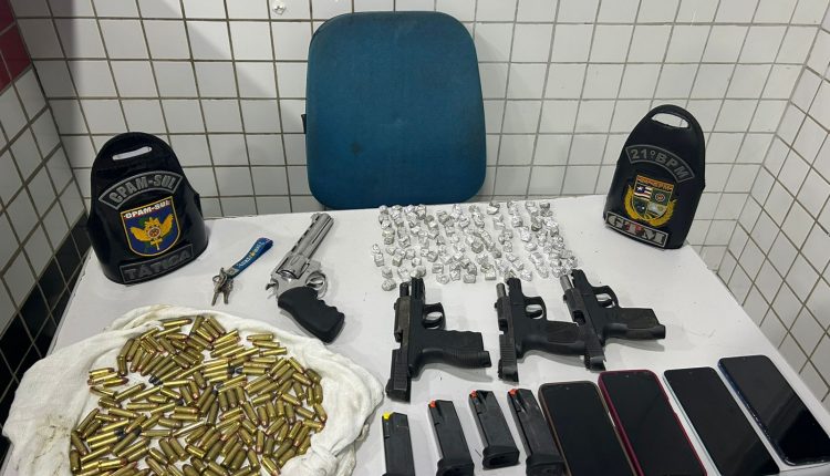 PMMA REALIZA MEGA OPERAÇÃO E APREENDE ARMAS, DROGAS E PRENDE CINCO SUSPEITOS NA ÁREA SUL DE SÃO LUÍS