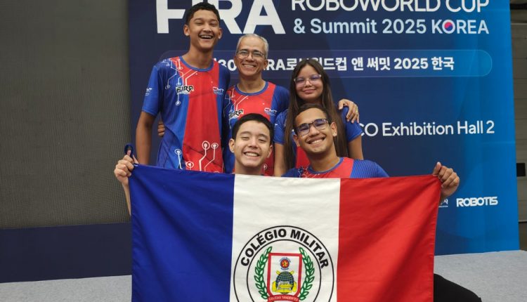 Alunos do Colégio Militar Tiradentes I conquistam 1º lugar no Mundial de Robótica na Coreia do Sul