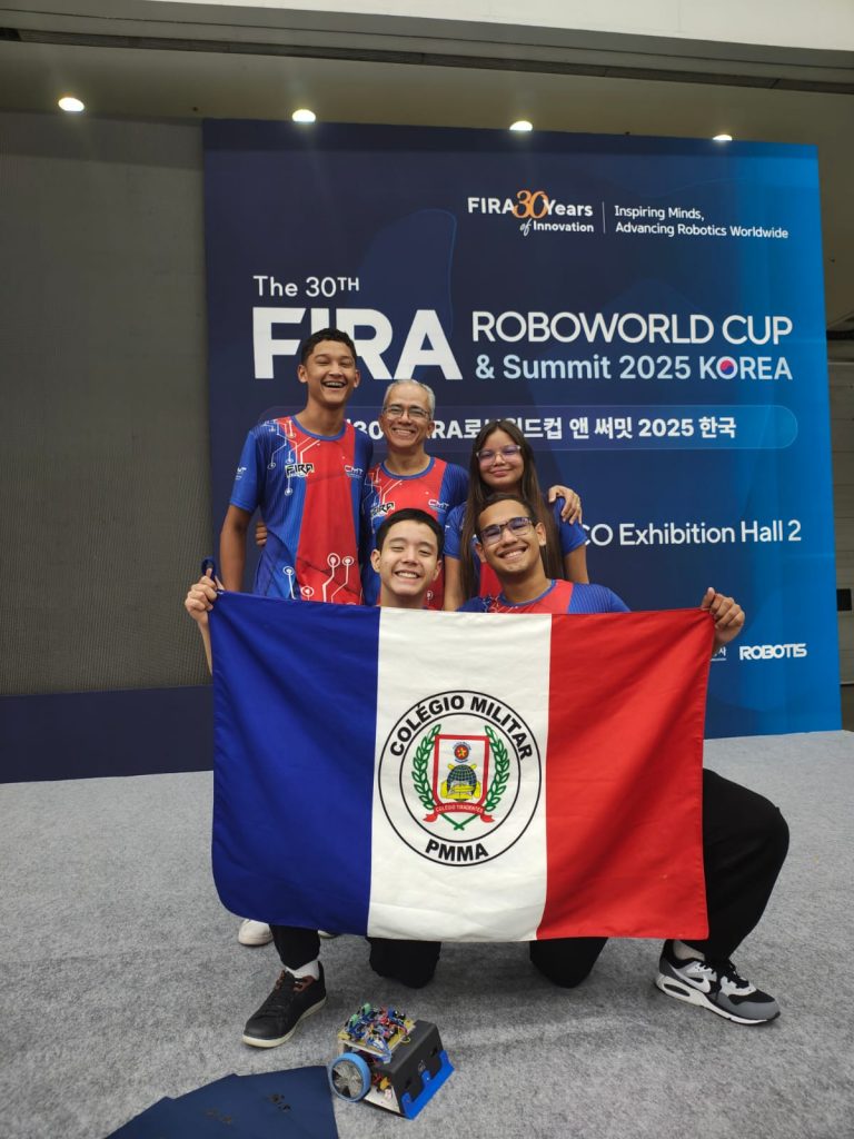 Alunos do Colégio Militar Tiradentes I conquistam 1º lugar no Mundial de Robótica na Coreia do Sul